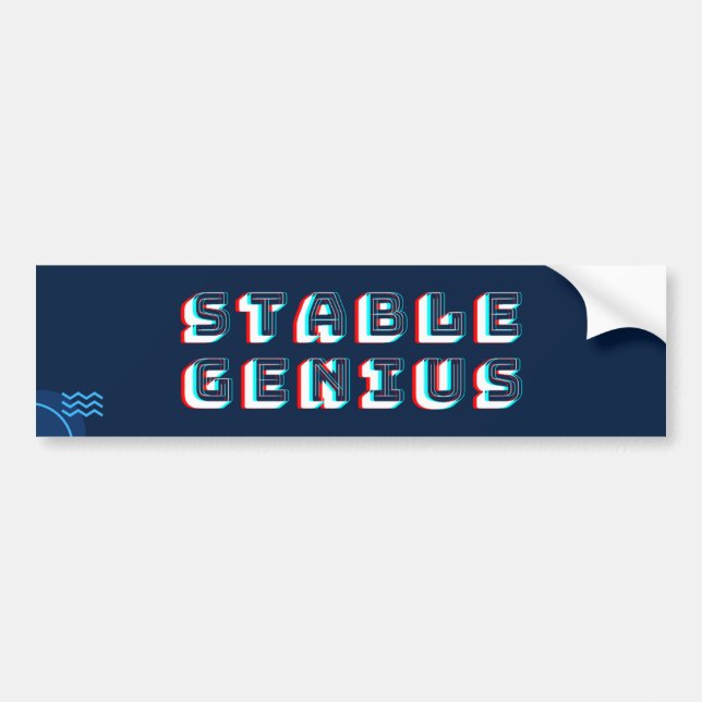 Stable Genius Bumper Sticker (Front)