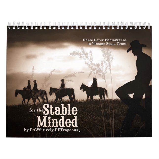 Stable Minded Western Horse Lover 12 Month Calendar (Cover)