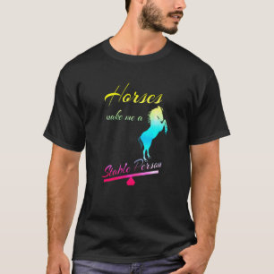 Stable Person Girl Horseback Riding T-Shirt