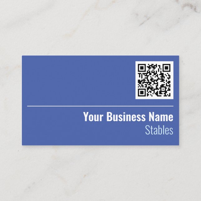 Stables QR Code Business Card (Back)