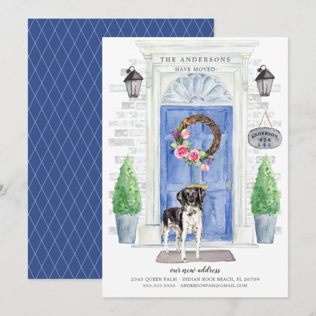 Stabyhoun Front Door Moving Announcement (Front/Back)