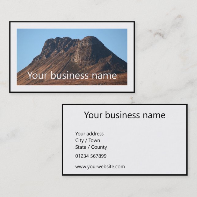 Stac Pollaidh Mountain Highlands of Scotland Busin Business Card (Front/Back)