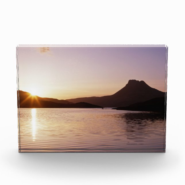 Stac Pollaidh sunset Scotland Photo Block (Front)