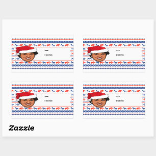 STACEY ABRAMS Christmas Rectangular Sticker