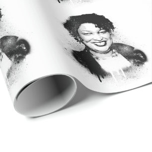 Stacey Abrams Graffiti Art Wrapping Paper