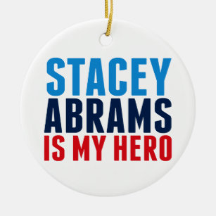 Stacey Abrams is My Hero Ceramic Tree Decoration