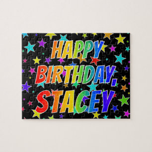 "STACEY" First Name, Fun "HAPPY BIRTHDAY" Jigsaw Puzzle