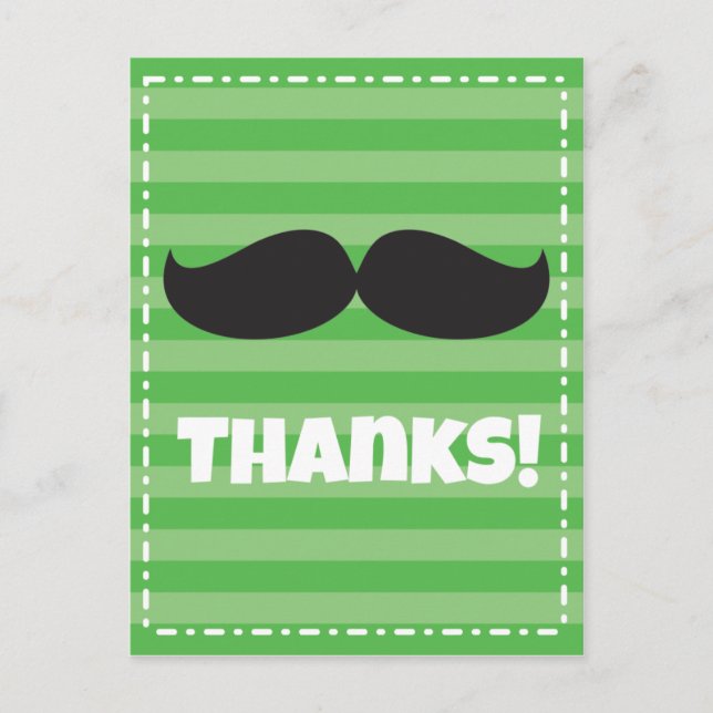 Stache Green Postcard (Front)