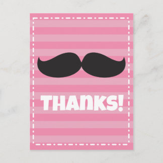 Stache Pink Postcard
