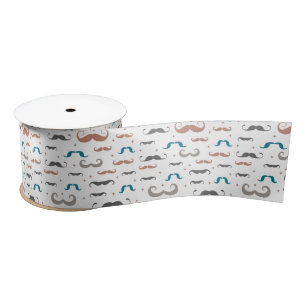Stache Splash: A Dapper Display Satin Ribbon