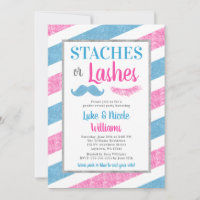 Staches or Lashes Gender Reveal Party Baby Shower
