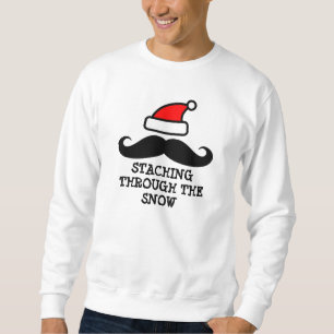 Staching through the snow Christmas sweater