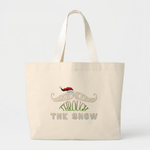 Staching Through the Snow Large Tote Bag