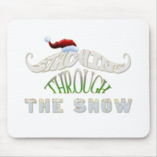 Staching Through the Snow Mouse Mat