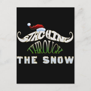 Staching Through the Snow Postcard