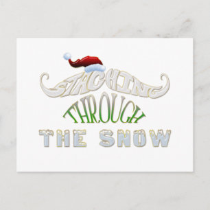 Staching Through the Snow Postcard