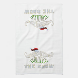 Staching Through the Snow Tea Towel