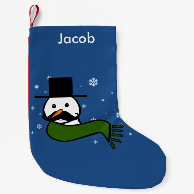Stachy the Snowman Small Christmas Stocking (Front)