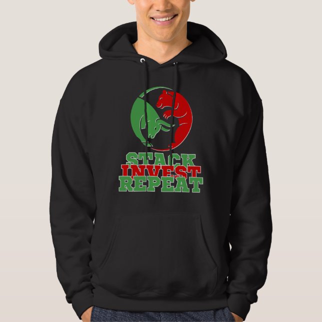 Stack Invest Repeat™ Legacy Loop Bulls & Bears Hoodie (Front)