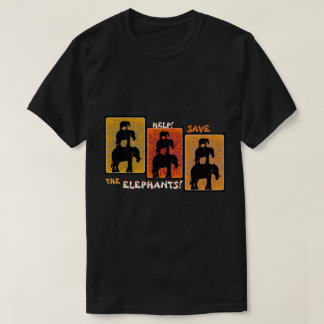 Stack O'Elephants (Personalised Clip On) T-Shirt