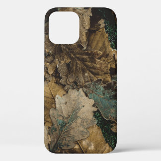 Stack of assorted leaves photo iPhone 12 case