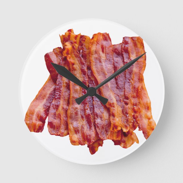 Stack of Bacon Round Clock (Front)