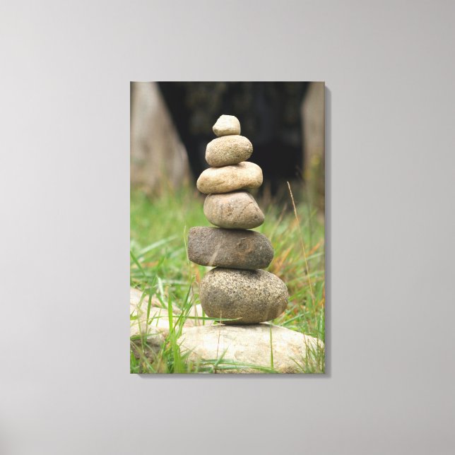 Stack Of Balanced Rocks Canvas Print (Front)