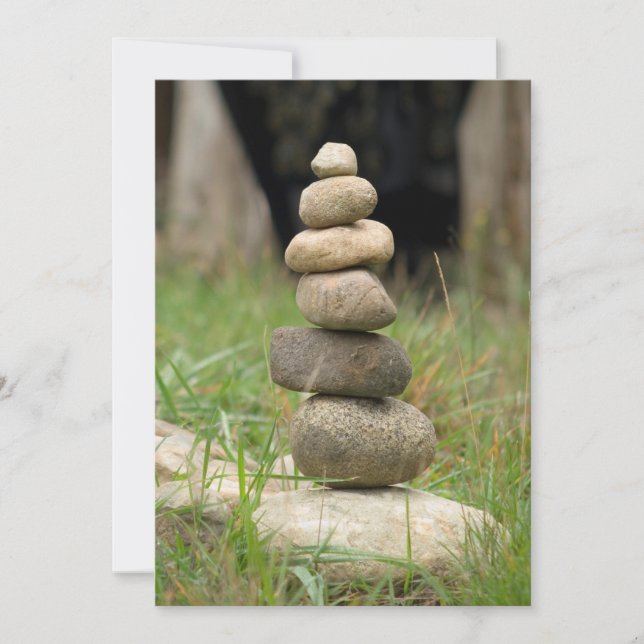 Stack Of Balanced Rocks Card (Front)