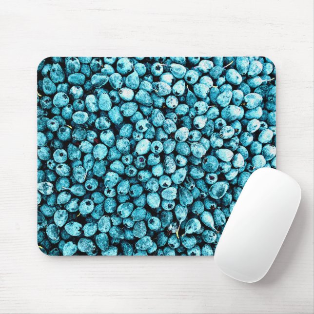 "Stack of Blueberry Fruit" Cute Photo. Buy Now Mouse Mat (With Mouse)