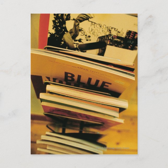 Stack of books and magazines postcard (Front)