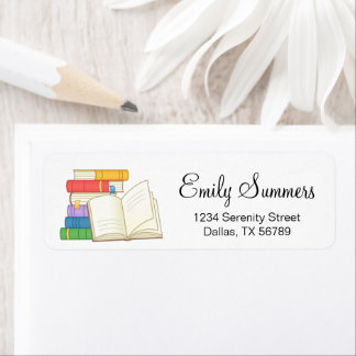 Stack of Books and Open Book