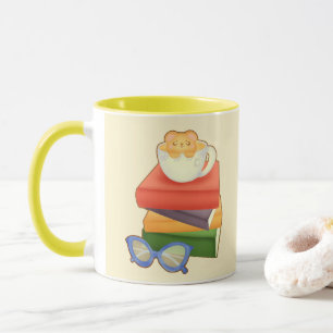 Stack Of Books And Tea Cup Bear 
