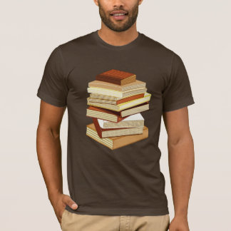 Stack Of Books - Beige T-Shirt
