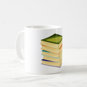 Stack of Books Book Lover Art and Reading  Coffee Mug