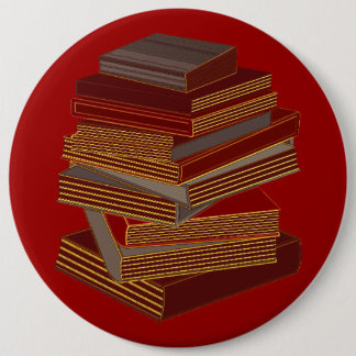 Stack Of Books - BrownGrey 6 Cm Round Badge