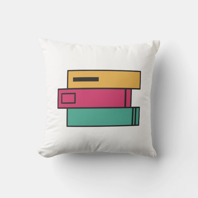 stack of books cushion (Front)