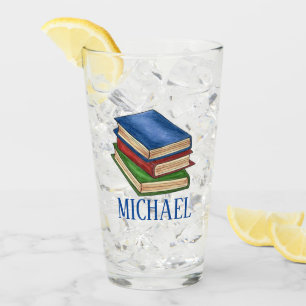 Stack of Books Library Reading Bibliophile Teacher Glass
