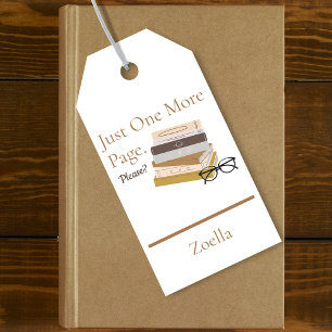 Stack of Books Personalised Reading Book Gift Tags