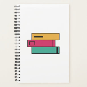 stack of books planner
