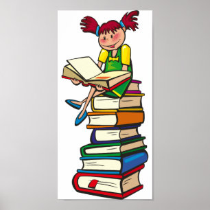 Stack of Books Poster