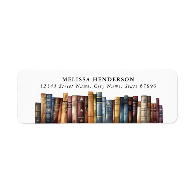 Stack of Books Return Address Labels (Front)