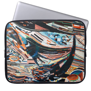 Stack of brown and blue wooden boat lot laptop sleeve