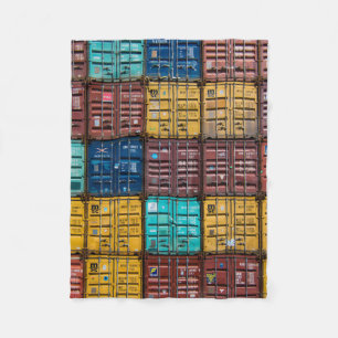 Stack of cargo trailer fleece blanket