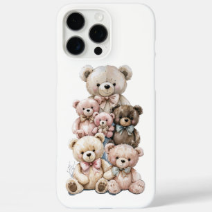 Stack of Cuddly Teddy Bears  iPhone 16 Pro Max Case