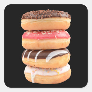 Stack of Donuts Square Sticker
