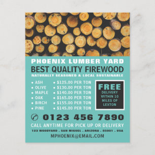 Stack of Firewood, Lumber/Timber/Wood Yard Flyer