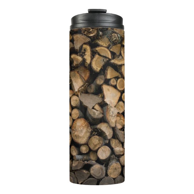 Stack of firewoods thermal tumbler (Front)
