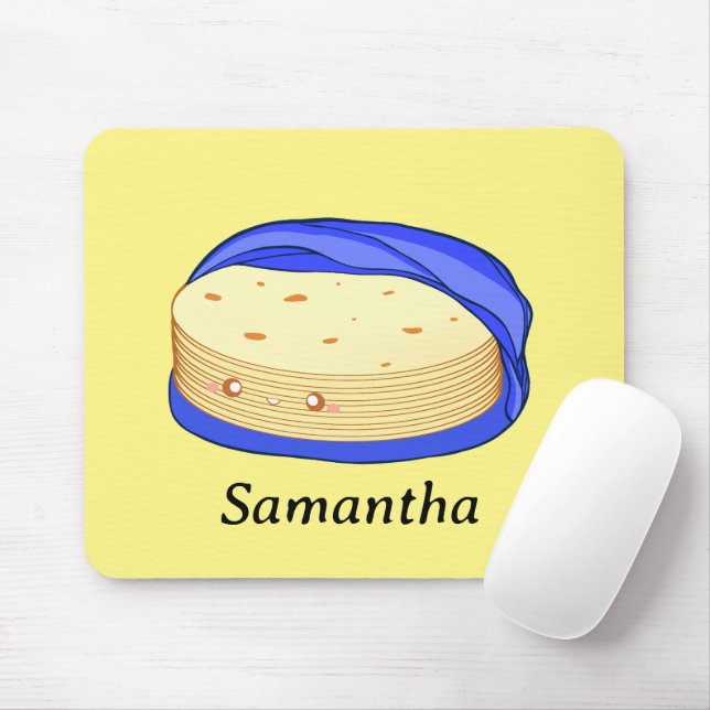 Stack of Flour Tortillas Mouse Mat (With Mouse)