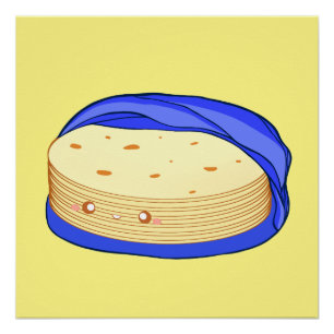 Stack of Flour Tortillas Poster