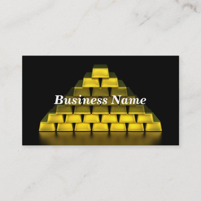 Stack of Gold Bars Business Card (Front)
